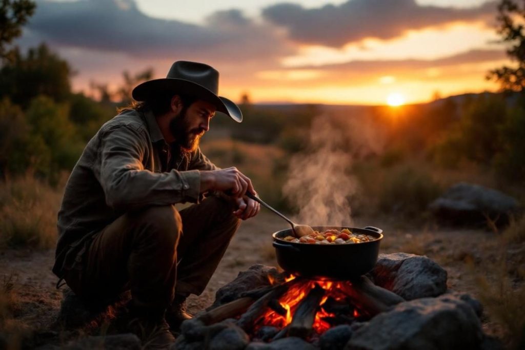 Ragoût de cowboy texan au bacon, bœuf et saucisse - recette authentique et savoureuse