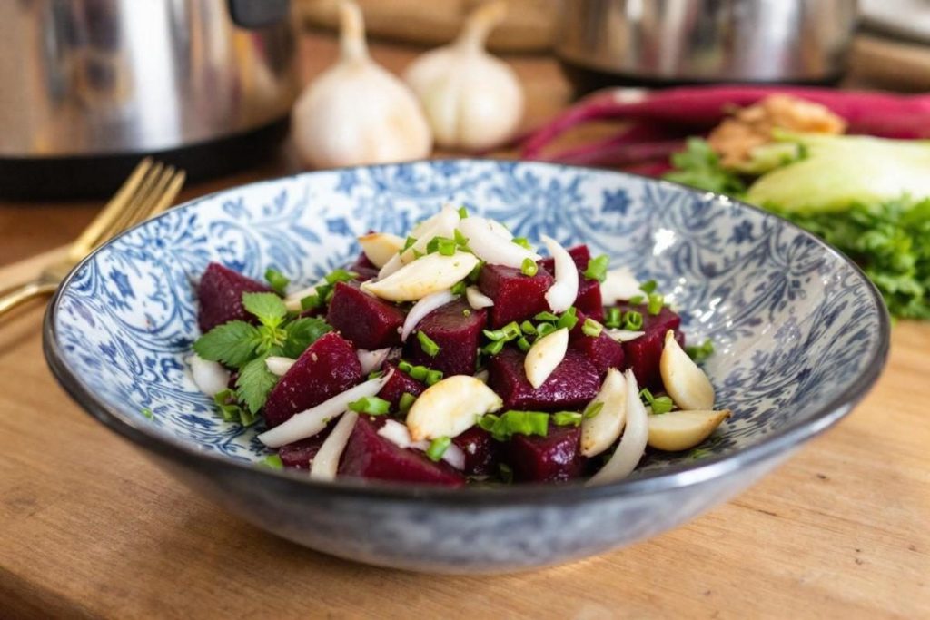 Recette de buraczki : salade de betteraves polonaise traditionnelle facile et savoureuse