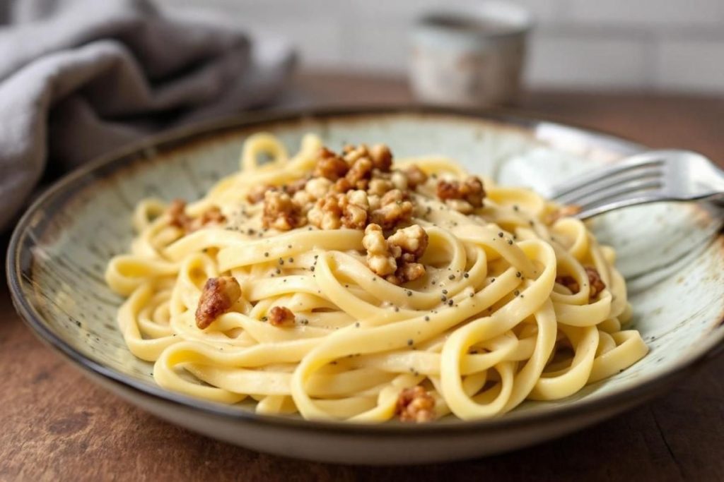 Recette de pâtes cacio e pepe aux noix : la version gourmande du classique italien