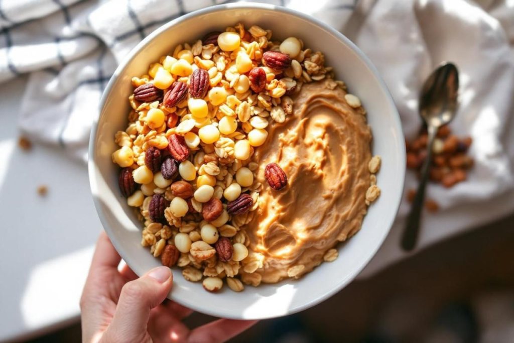 Recette facile de granola protéiné au beurre de cacahuète