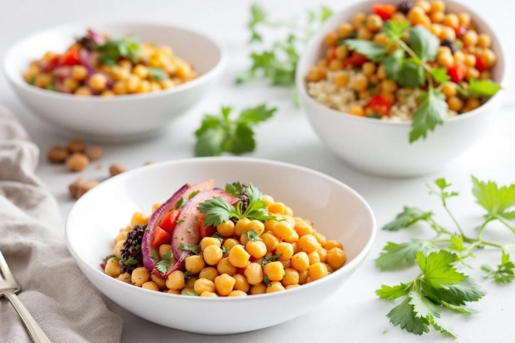 3 Repas riches en protéines sans recette avec des pois chiches en conserve