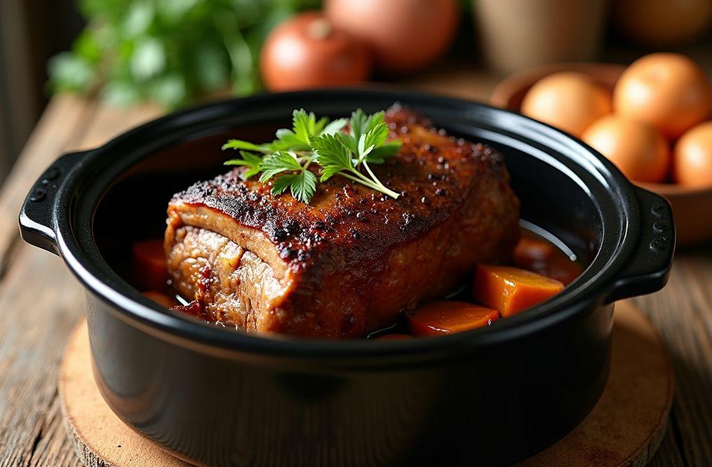 Recette traditionnelle de rôti braisé à la mijoteuse qui m'a réconcilié avec cet appareil