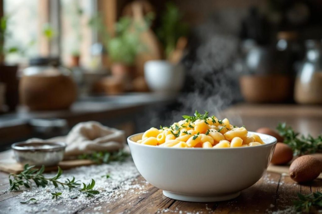 Recette de macaroni au fromage aux quatre fromages facile et crémeux
